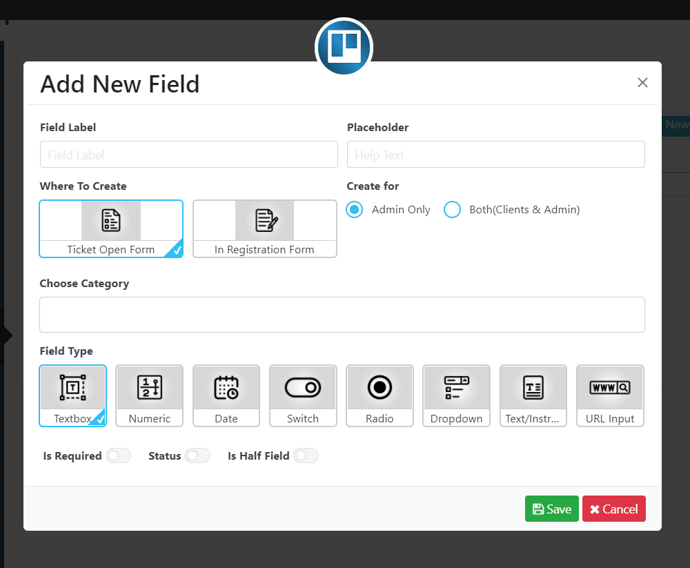 Where you can put the custom fields