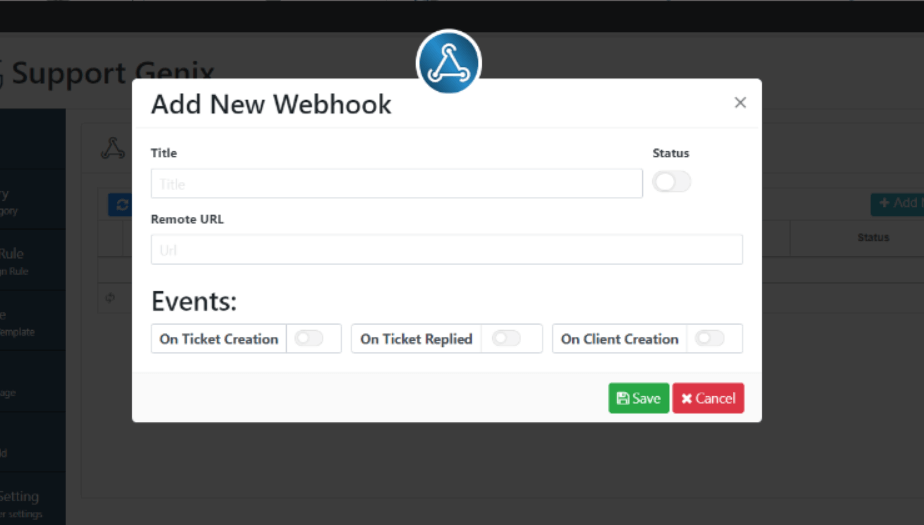 Add New Webhook