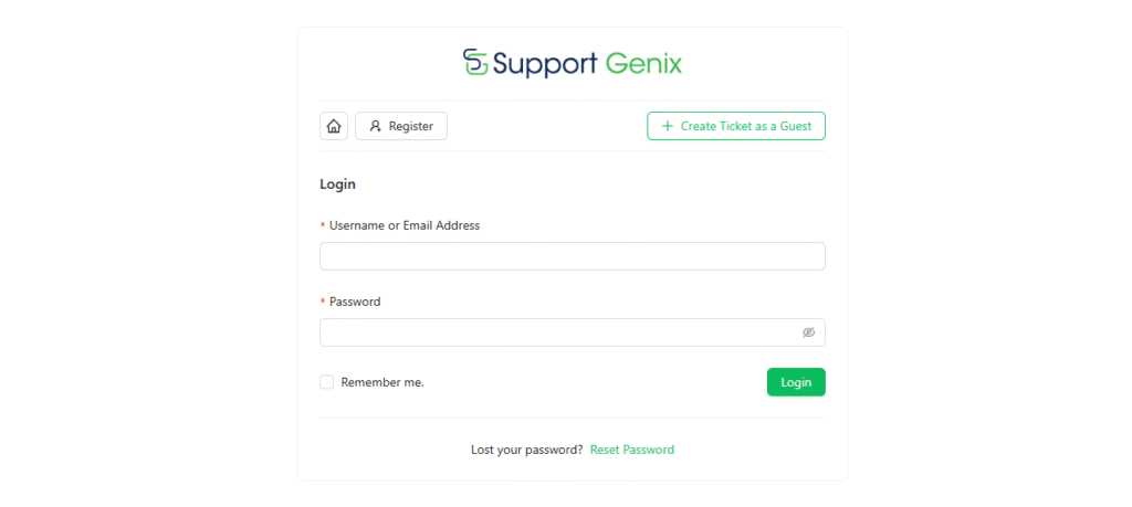 How to Use Shortcode for Ticket Page - Support Genix