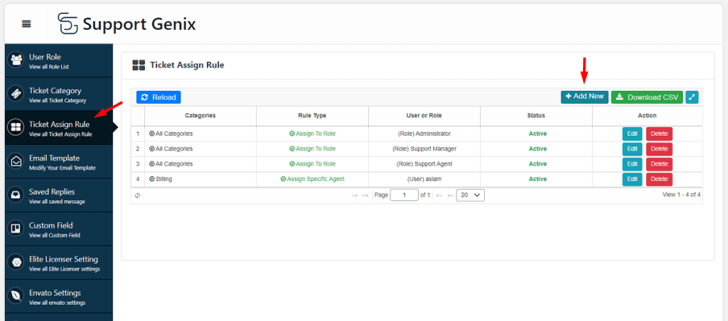 Set Automatic Ticket Assign Rule