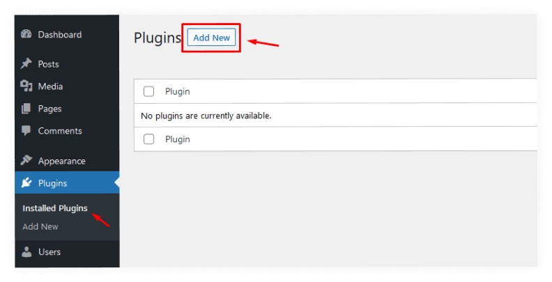 Go to your WordPress Dashboard > Plugins > Add New