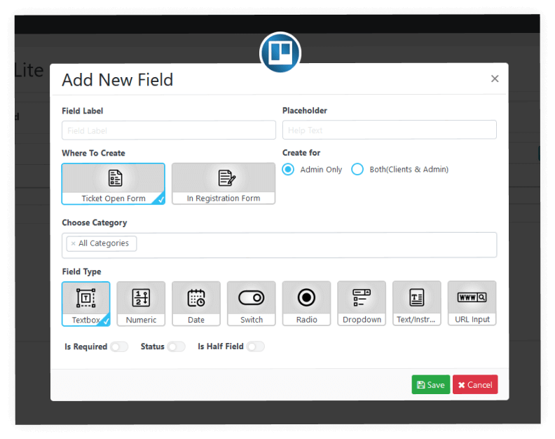 Managing custom fields