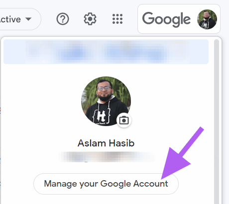 Manage your Google Account