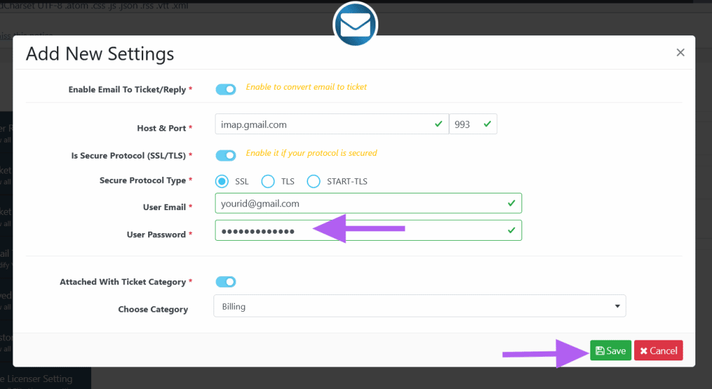  Copy and save the password