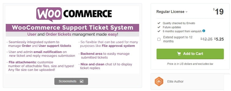 WooCommerce Support Ticket System