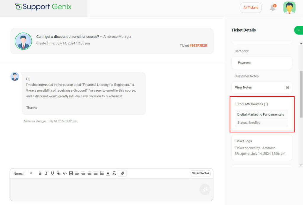 Tutor LMS Integration