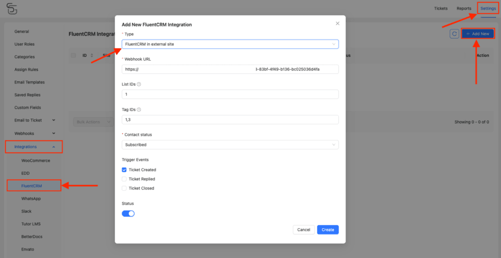 FluentCRM Integration