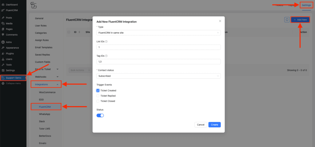 FluentCRM Integration