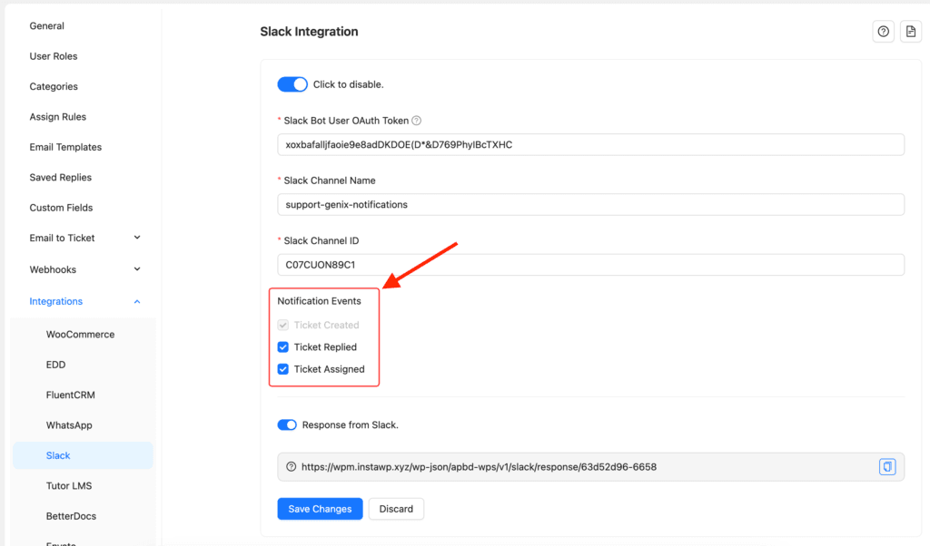 Slack Integration