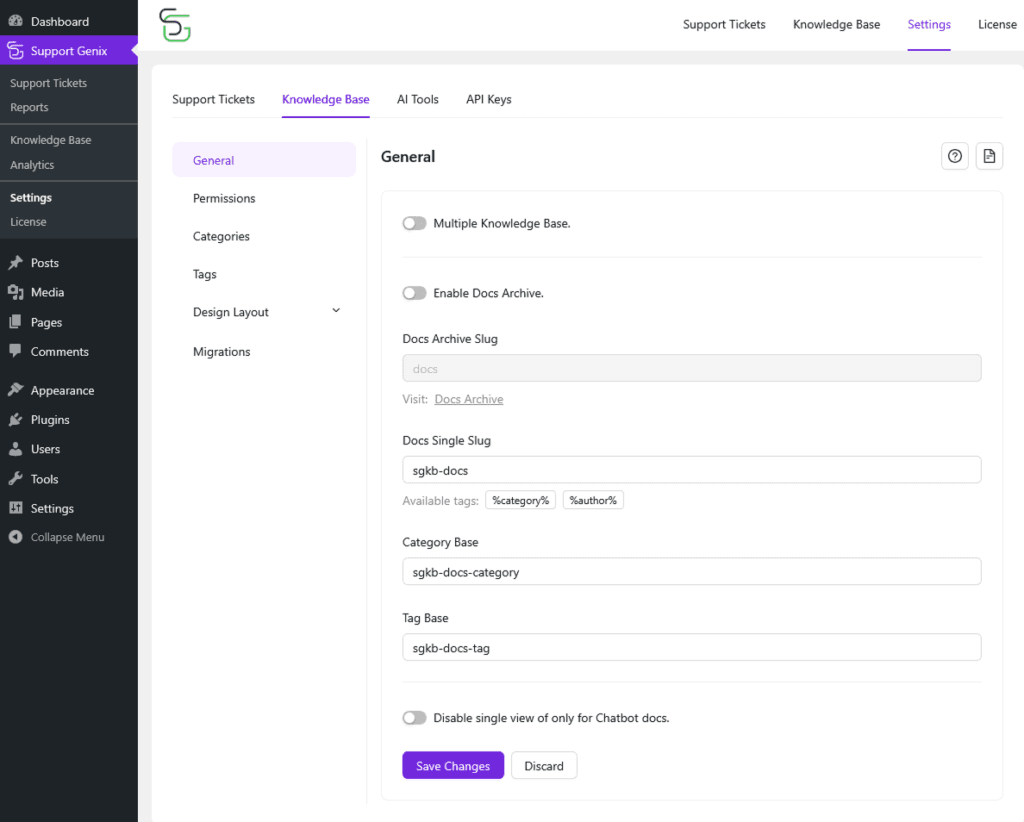 How to Set Up Knowledge Base Slugs, URL and Archive Settings - Support ...