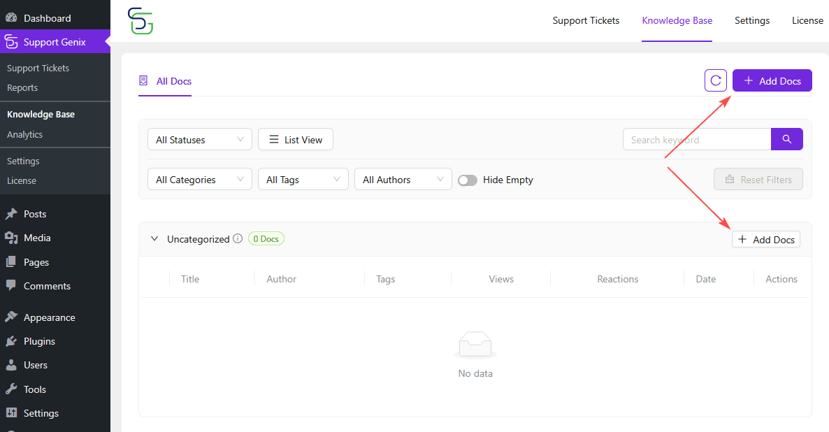add new knowledge base