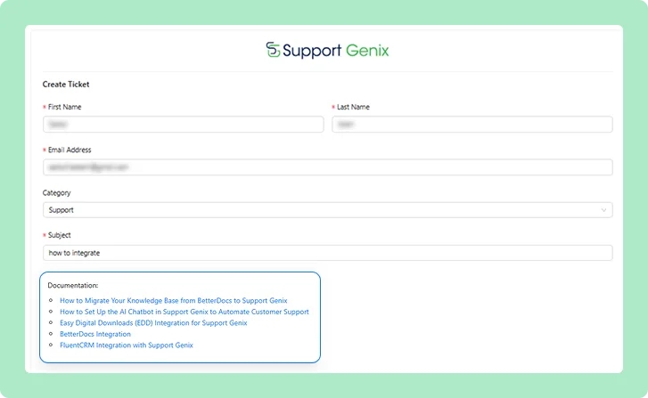 Effortless Ticket Submission