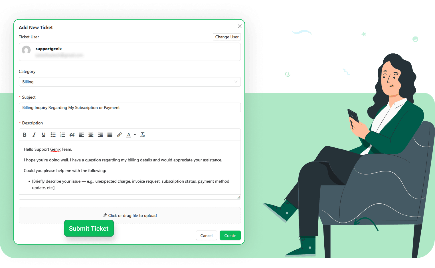 Effortless Ticket Submission