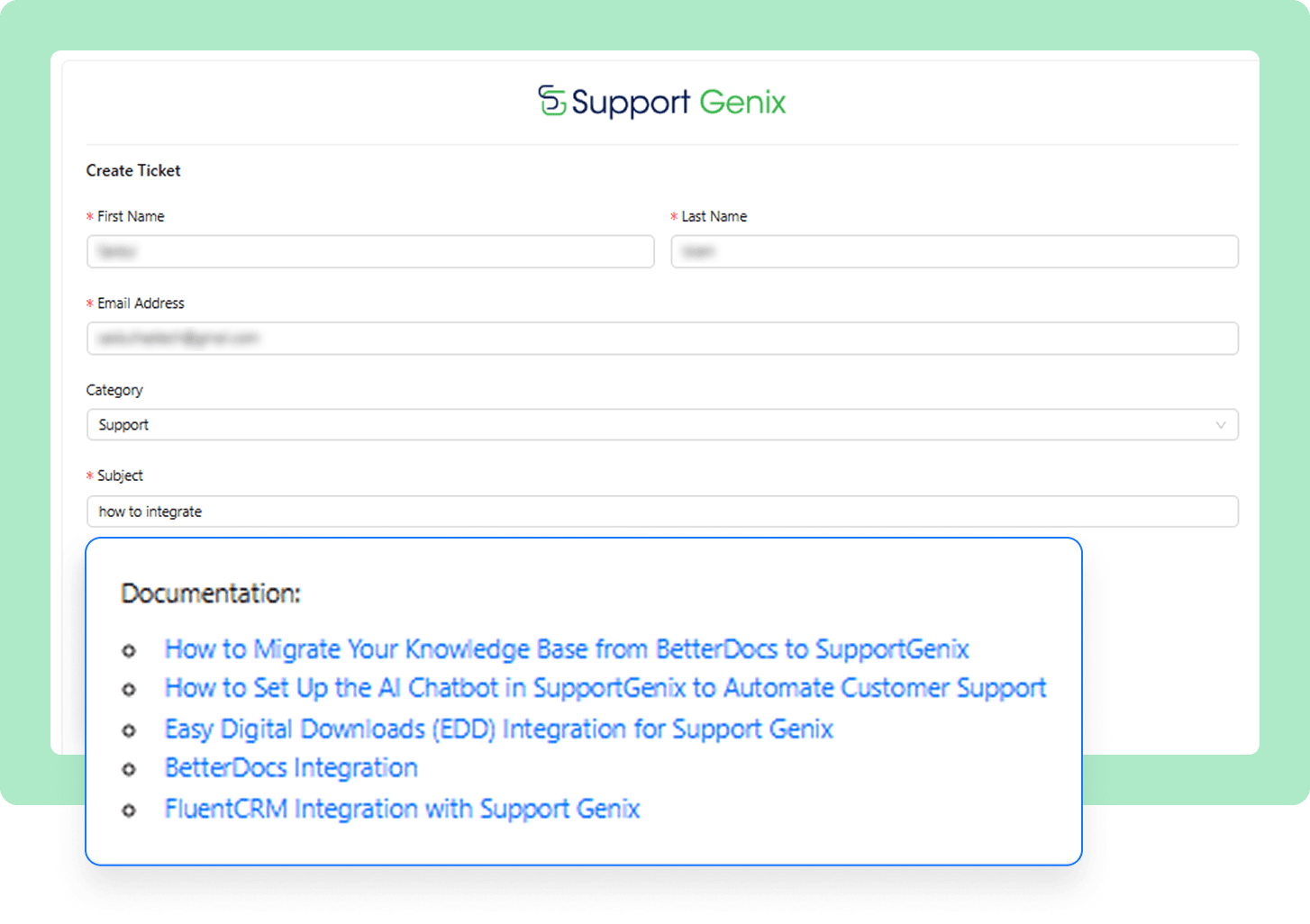 Effortless Ticket Submission