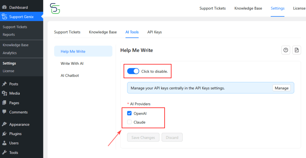 supportgenix ai tools help me write
