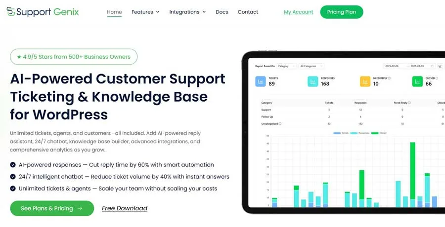 SupportGenix: A Customer Support Knowledge Base tool
