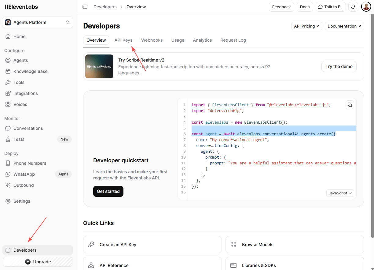 How to Get an ElevenLabs API Key - Support Genix