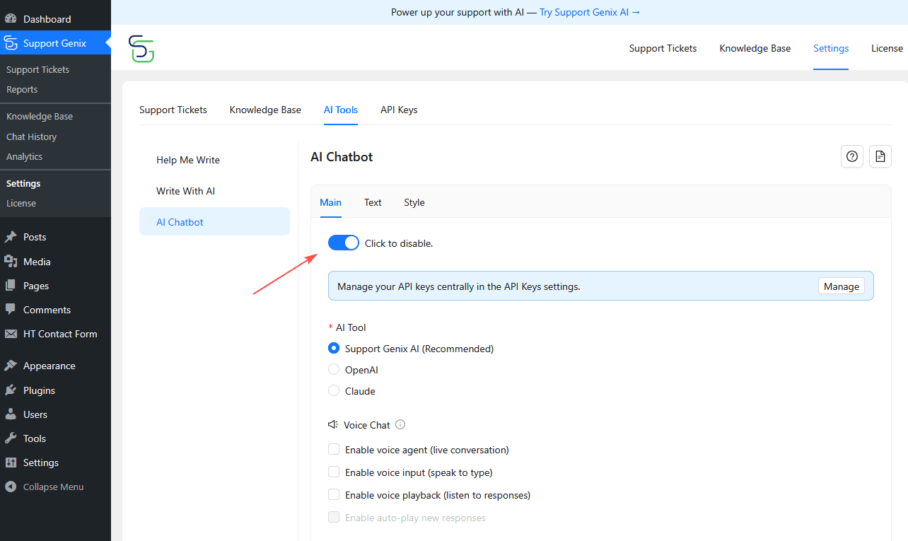 Voice Chat – AI-Powered Voice Support in Support Genix - Support Genix