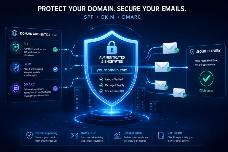 Domain email security DNS records